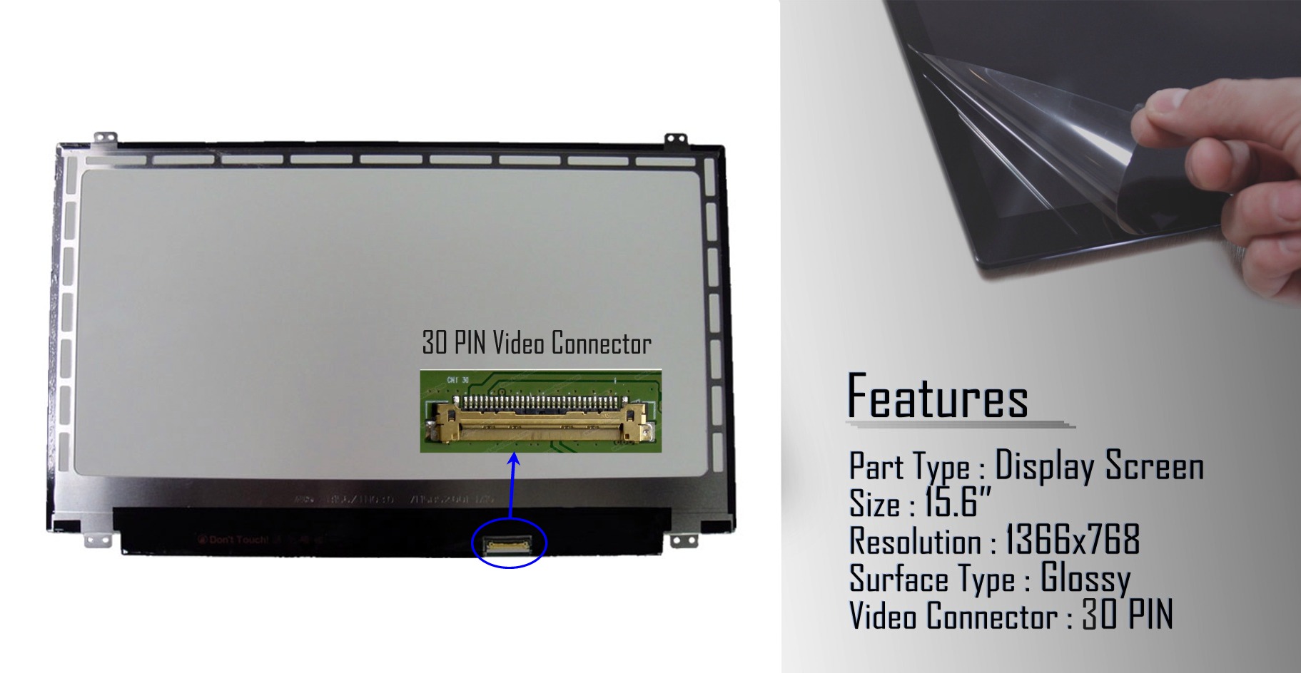 HP hqtre 71025 Replacement Laptop Screen 15.6" LED LCD Display WXGA HD