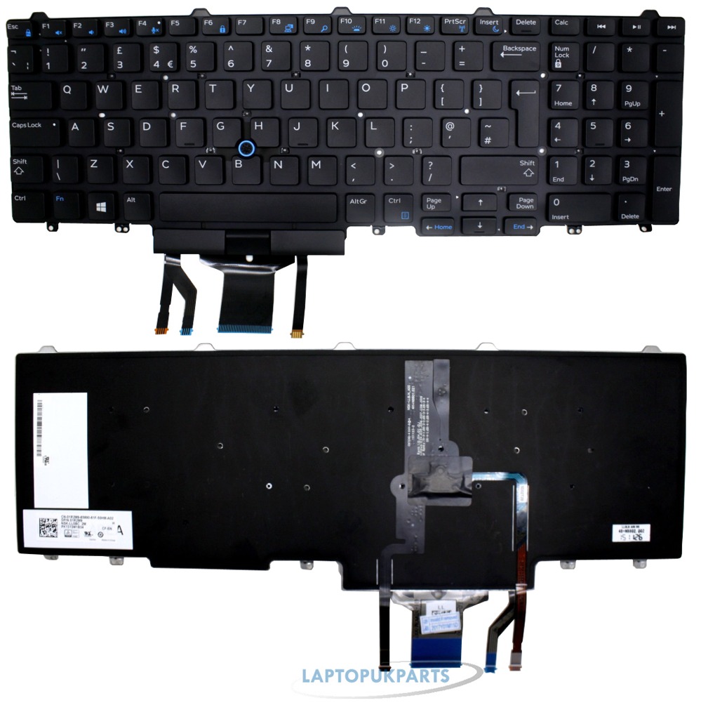 New Replacement For Dell Latitude E5550 Keyboard Uk Black Backlit With Pointer Ebay