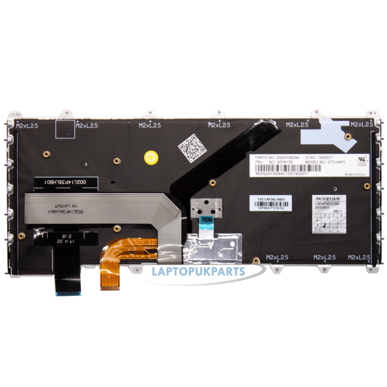 Teclado Retroiluminado Original Para Lenovo ThinkPad Yoga 370, 260, X380 - Distribución UK, Color Plata